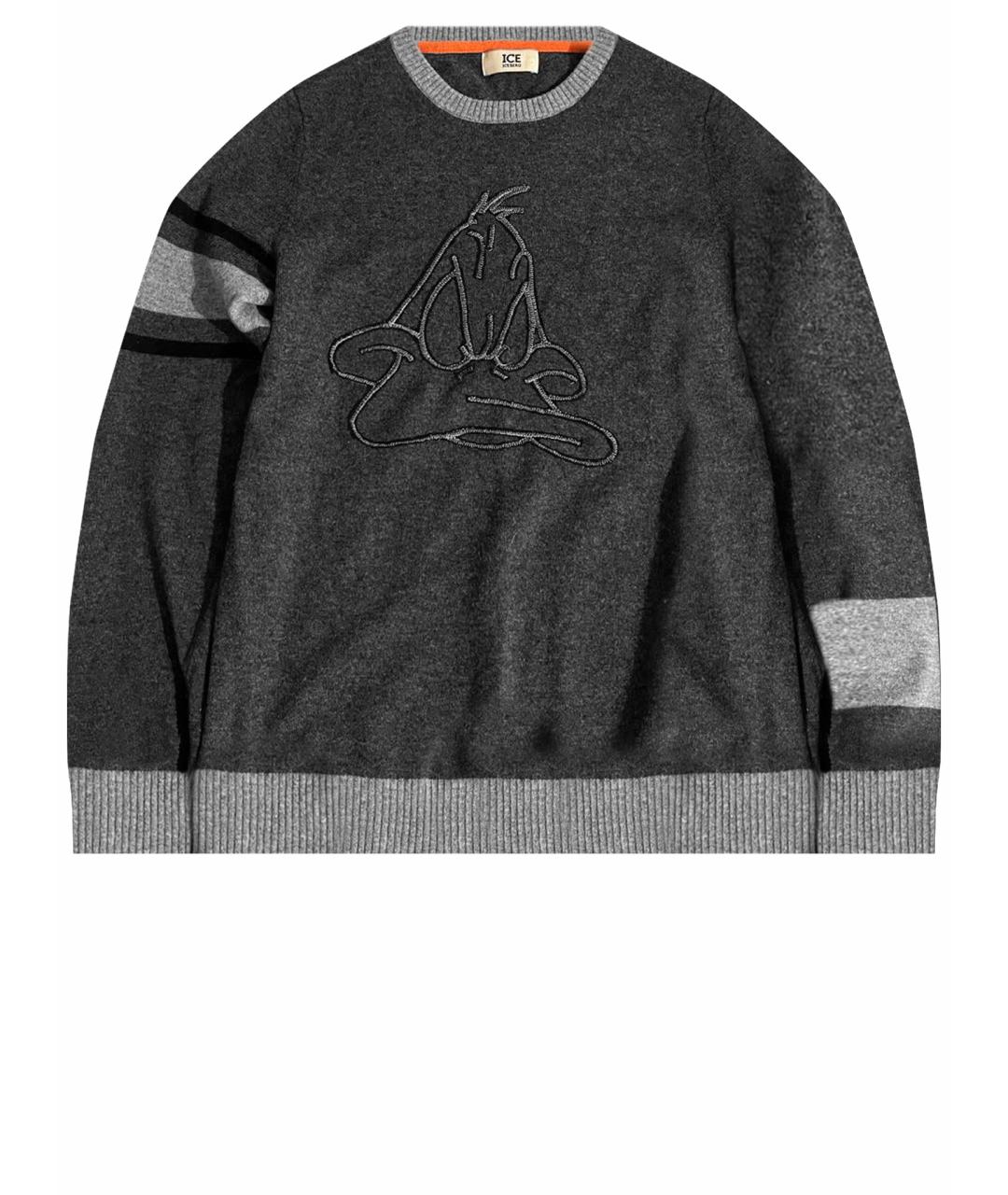 ICEBERG Серый шерстяной джемпер / свитер, фото 1