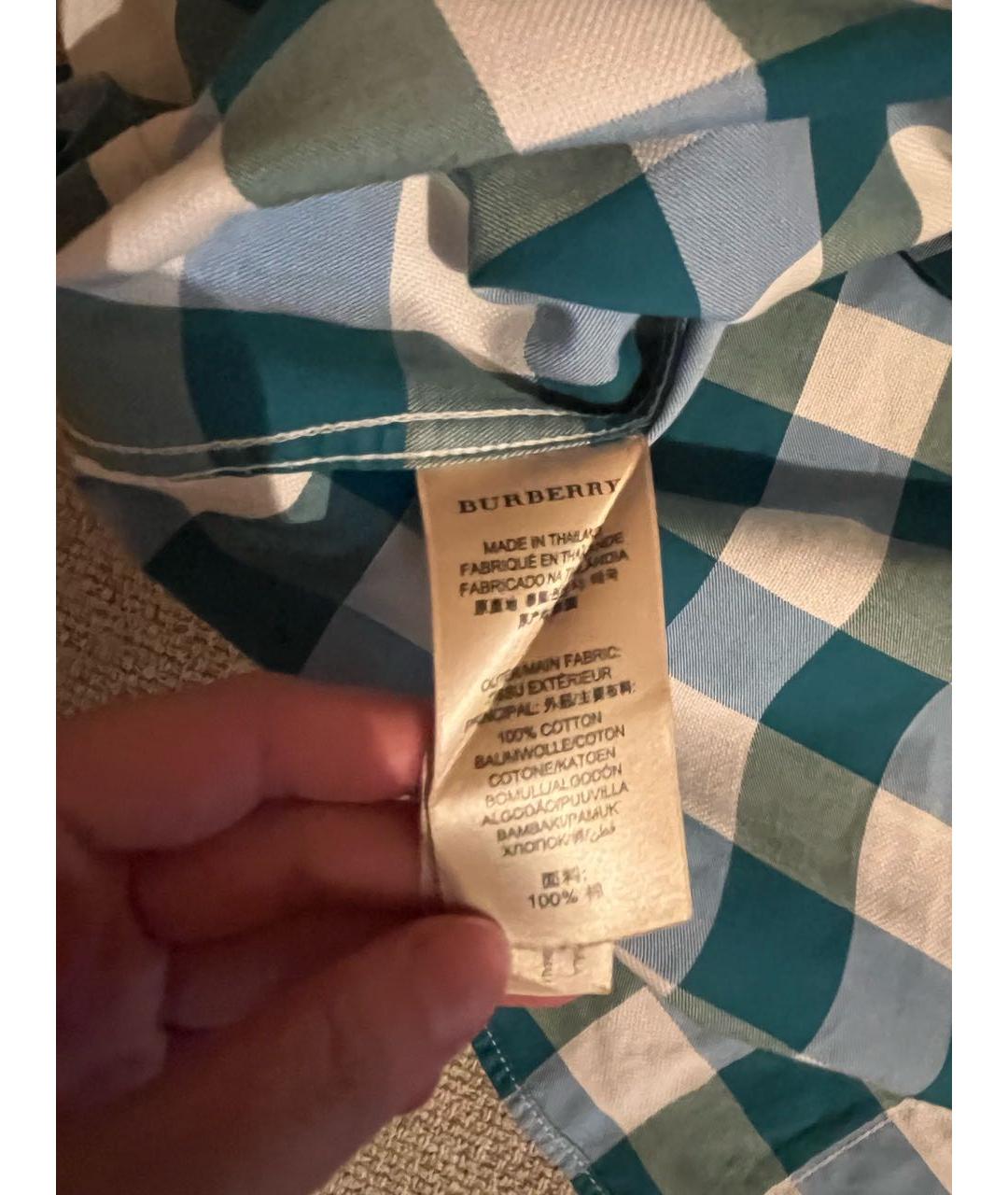 BURBERRY Хлопковая кэжуал рубашка, фото 4