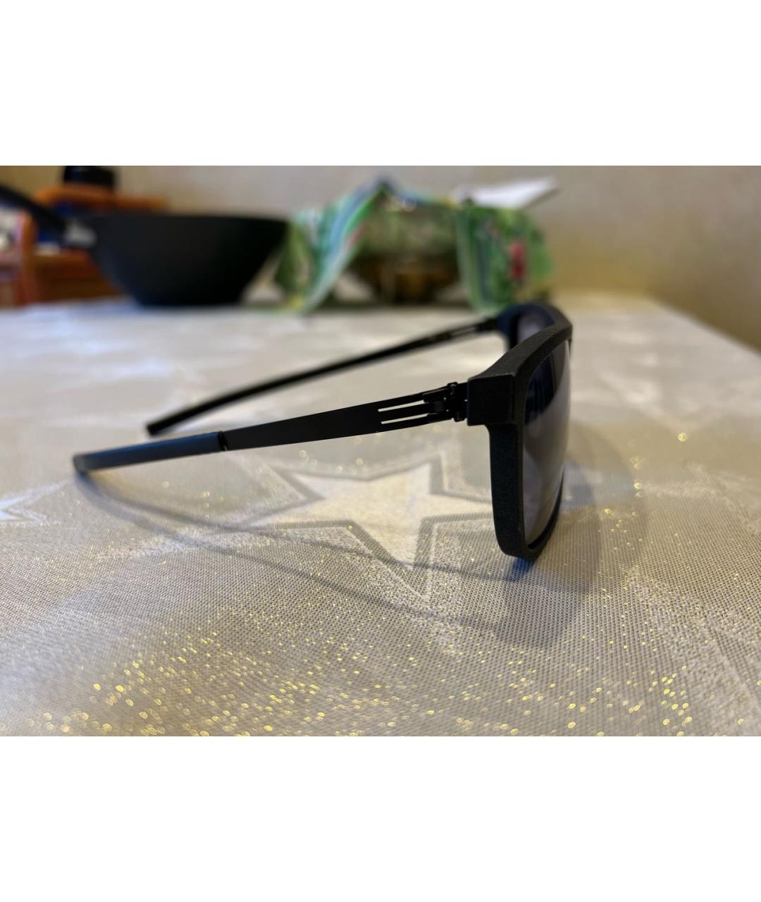 ICBERLIN Черные пластиковые солнцезащитные очки, фото 2