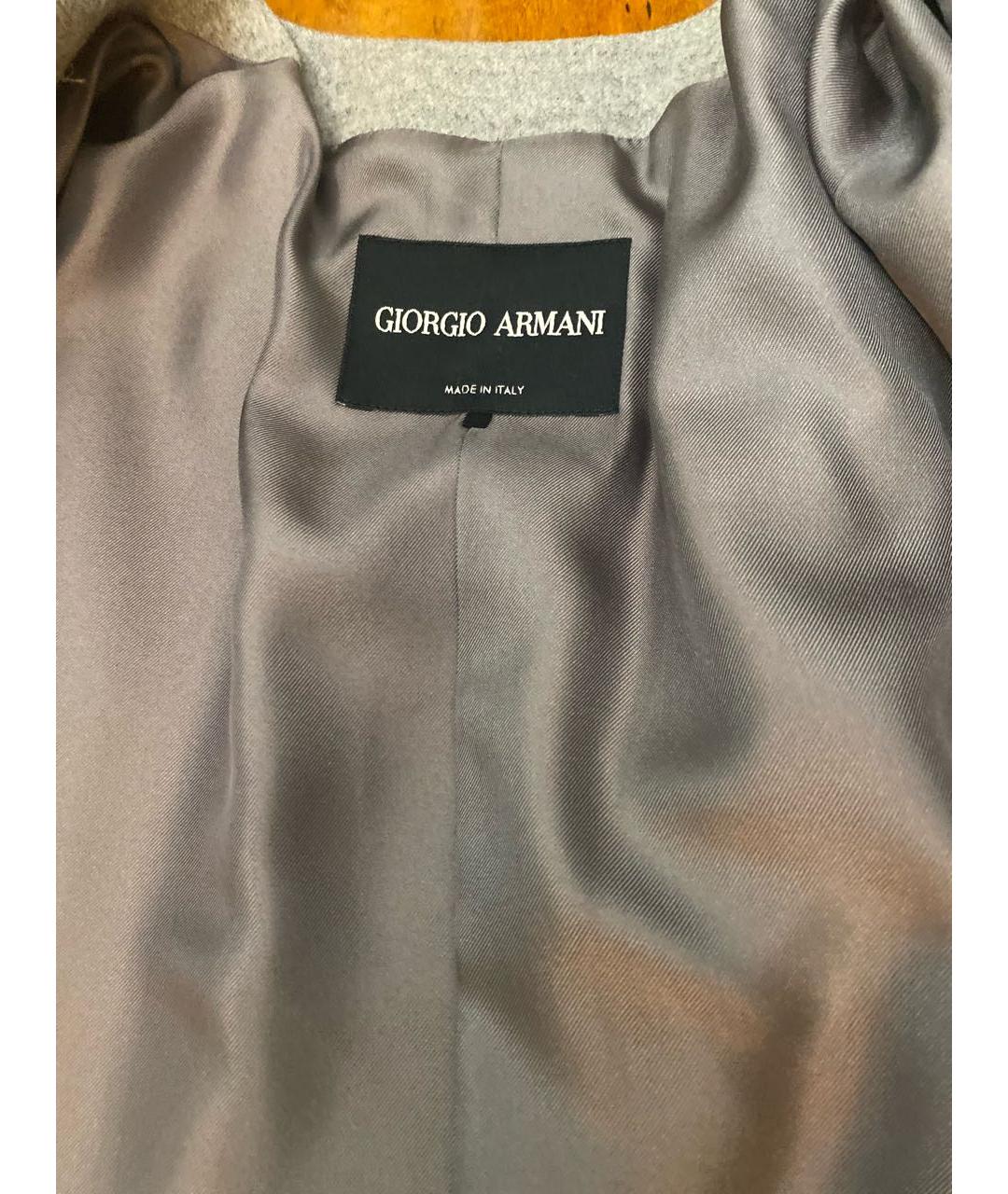 GIORGIO ARMANI Серый шерстяной жакет/пиджак, фото 2