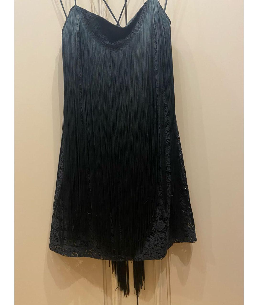 PINKO Черное вискозное коктейльное платье, фото 7