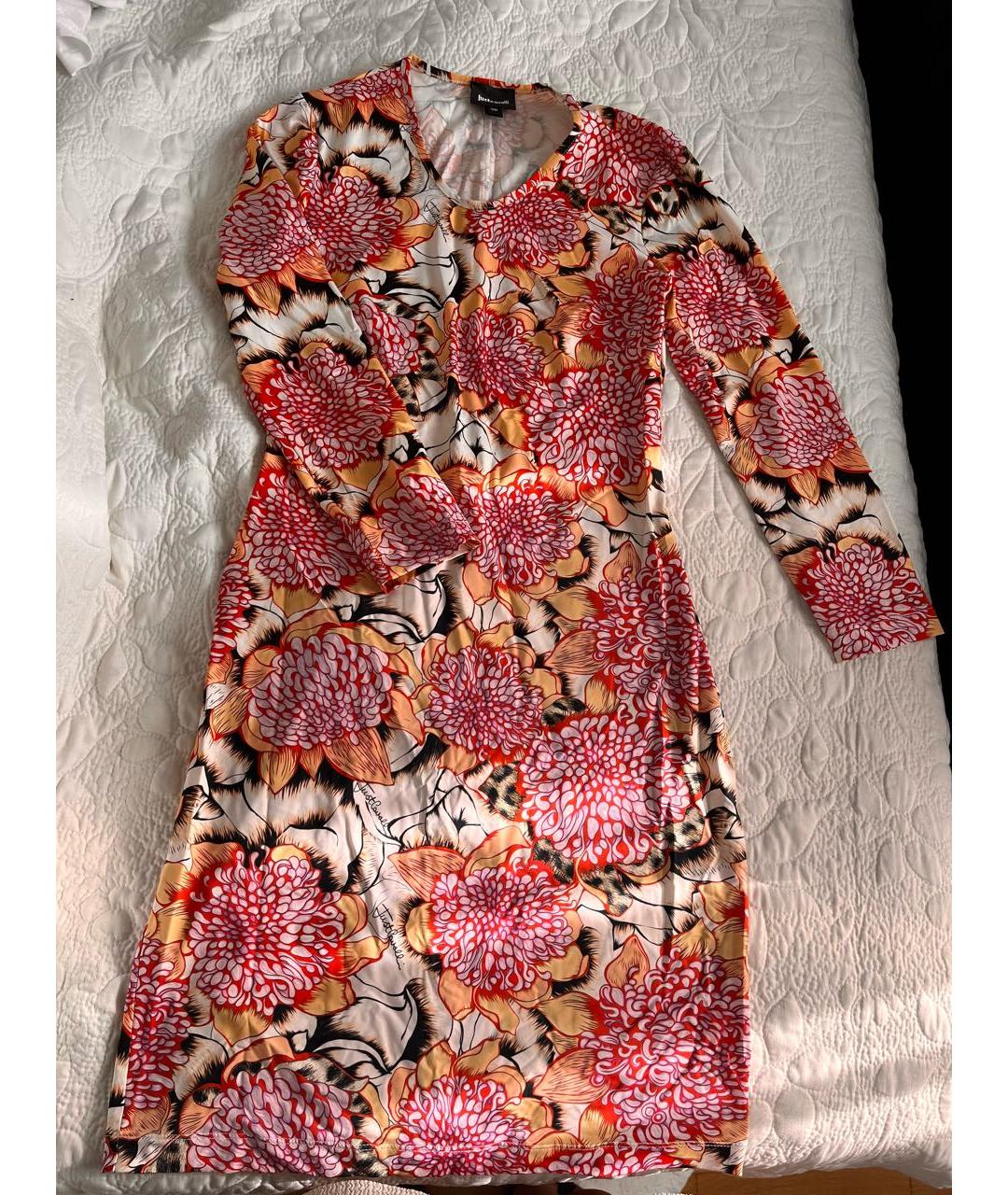 JUST CAVALLI Мульти полиэстеровое повседневное платье, фото 4