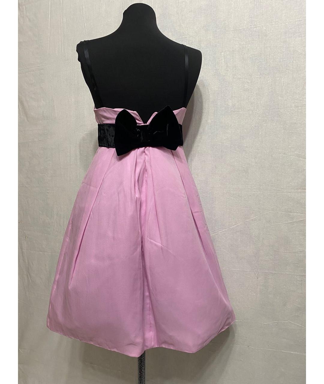 DOLCE&GABBANA Розовое шелковое вечернее платье, фото 2