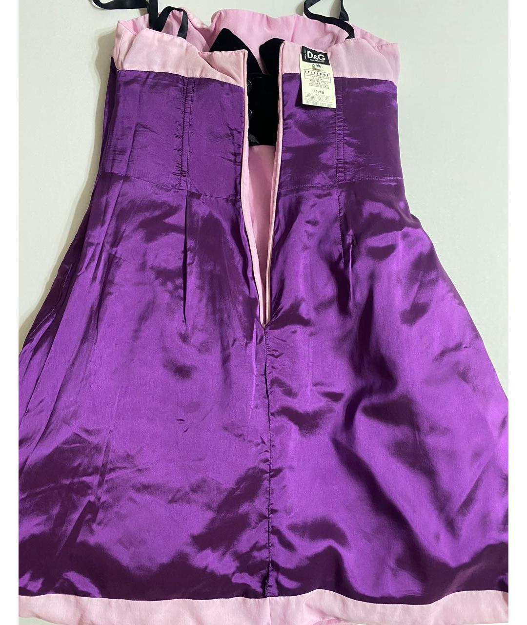 DOLCE&GABBANA Розовое шелковое вечернее платье, фото 7