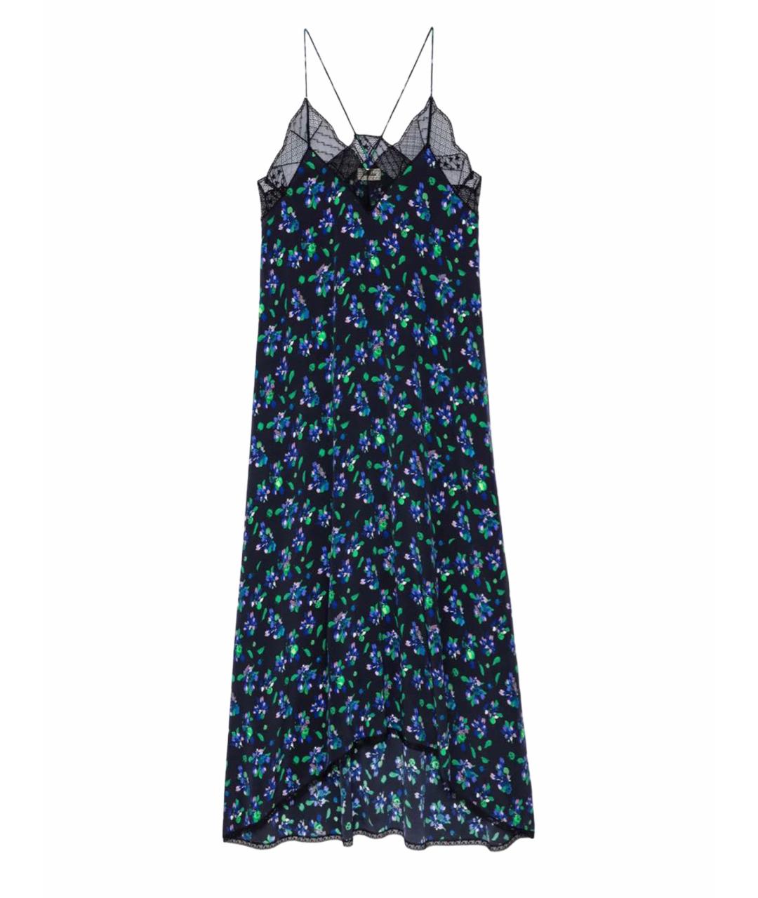 ZADIG & VOLTAIRE Темно-синее шелковое повседневное платье, фото 1