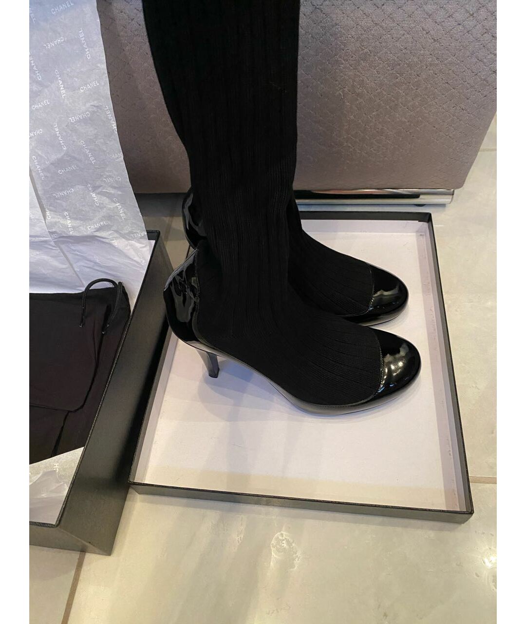 CHANEL PRE-OWNED Черные туфли, фото 2