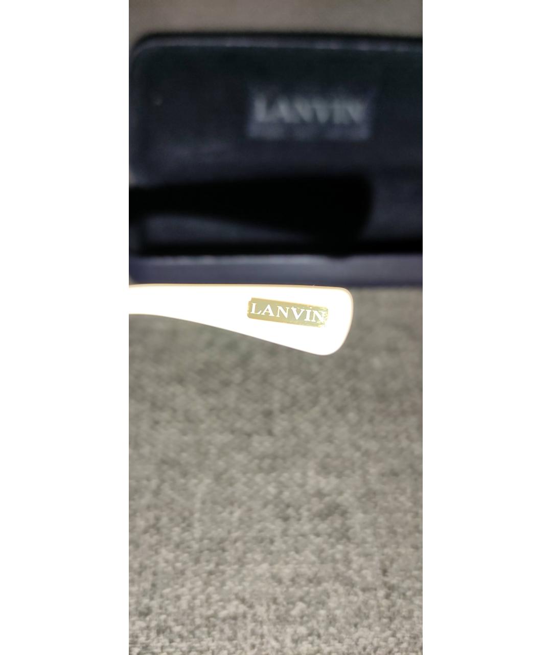 LANVIN Белые пластиковые солнцезащитные очки, фото 2