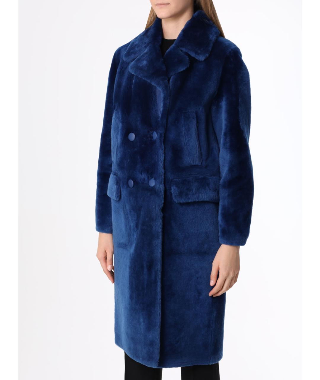 YVES SALOMON Синяя шуба, фото 4