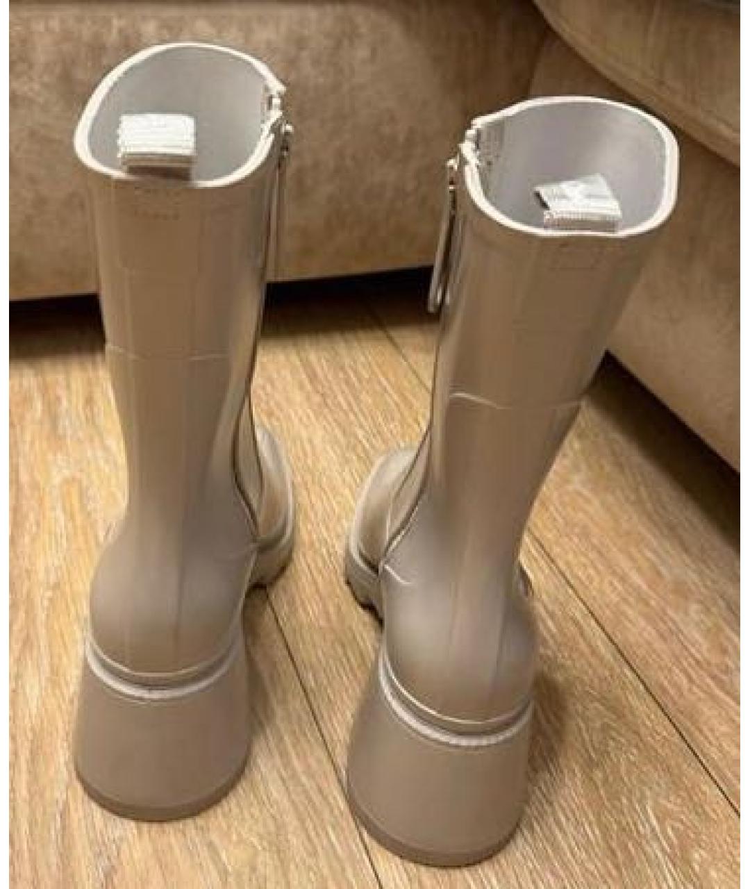 CHLOE Бежевые резиновые ботинки, фото 3