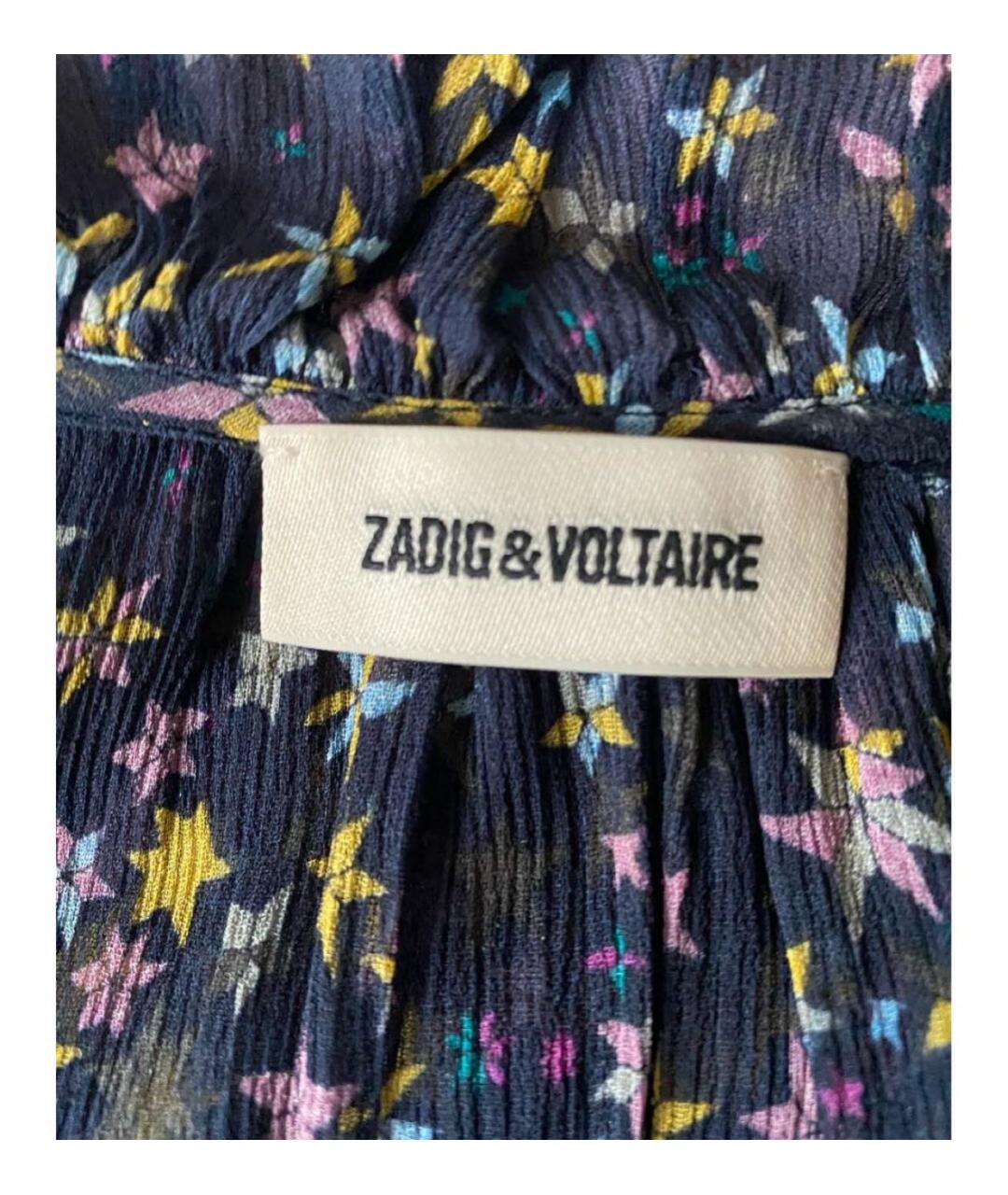 ZADIG & VOLTAIRE Темно-синее вискозное повседневное платье, фото 3