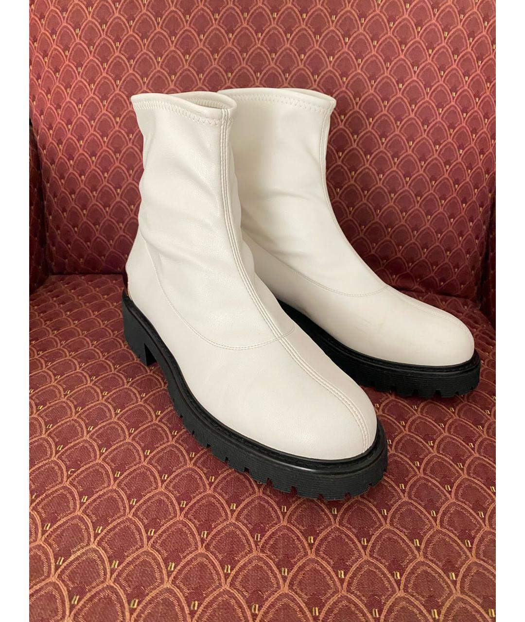GIUSEPPE ZANOTTI DESIGN Белые кожаные ботинки, фото 5