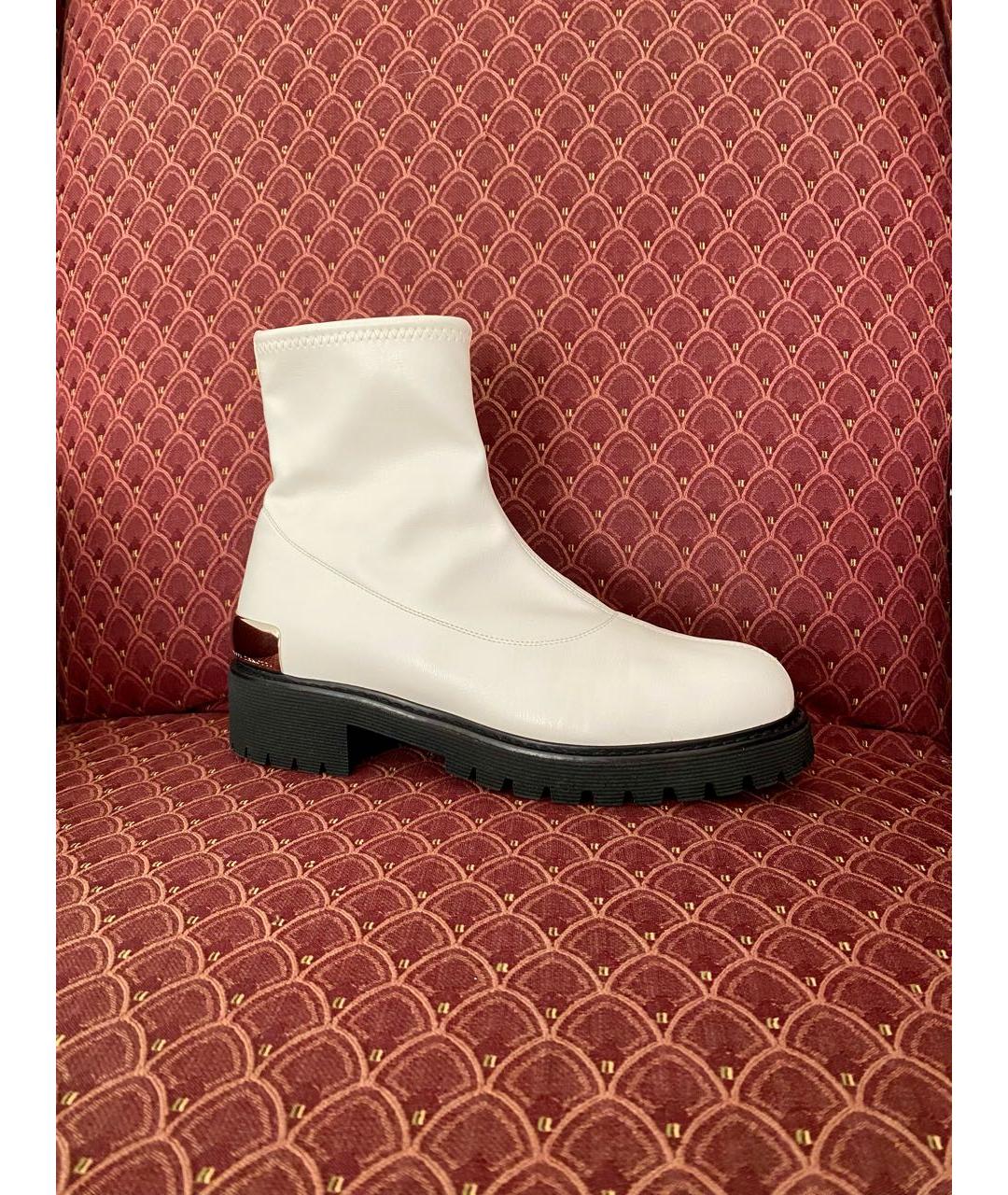GIUSEPPE ZANOTTI DESIGN Белые кожаные ботинки, фото 9