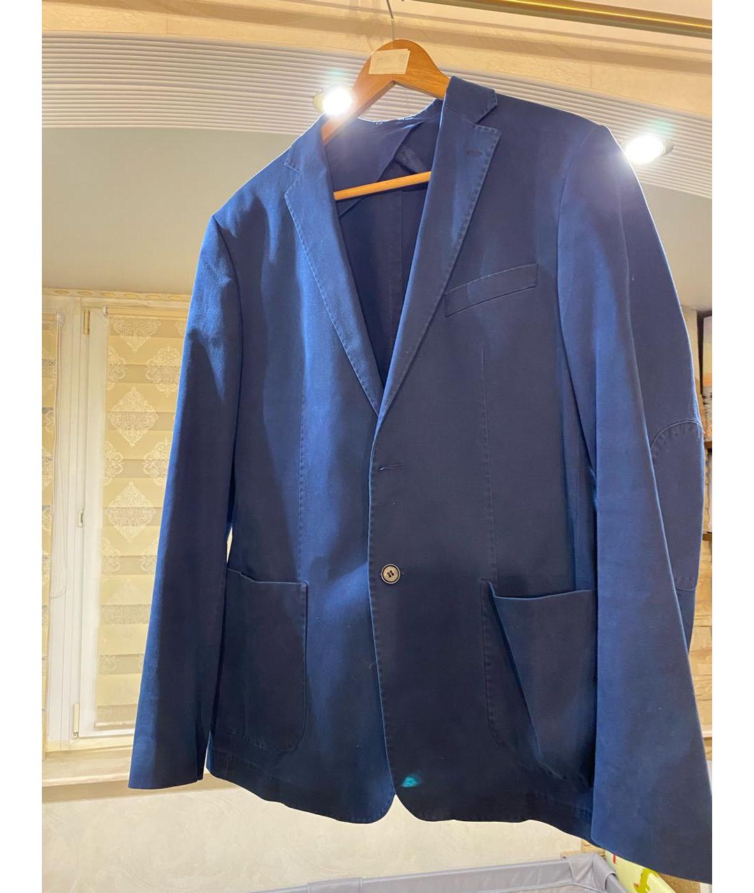 ETRO Синий хлопковый пиджак, фото 8