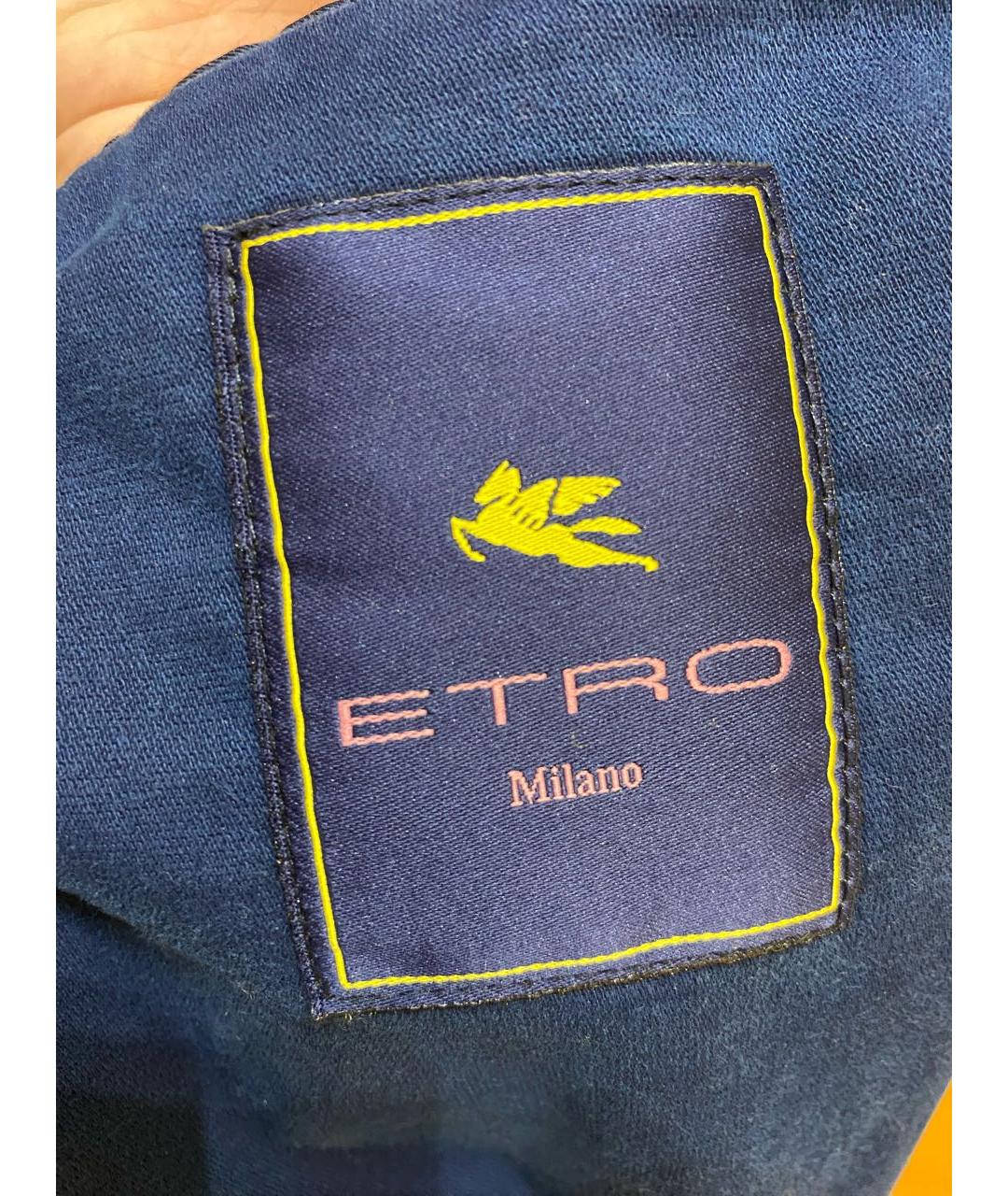 ETRO Синий хлопковый пиджак, фото 3