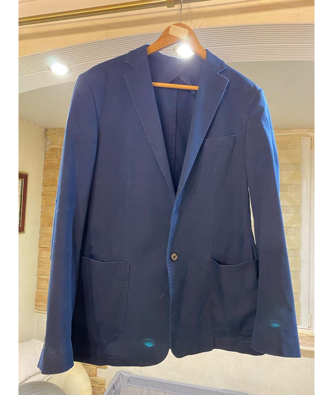 ETRO Синий хлопковый пиджак, фото 9