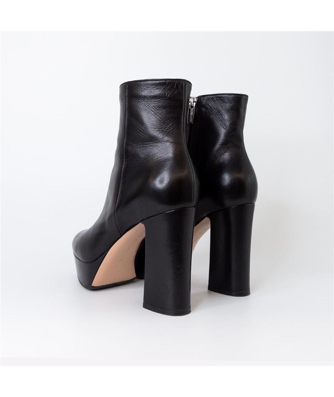 GIANVITO ROSSI Черные кожаные ботильоны, фото 4