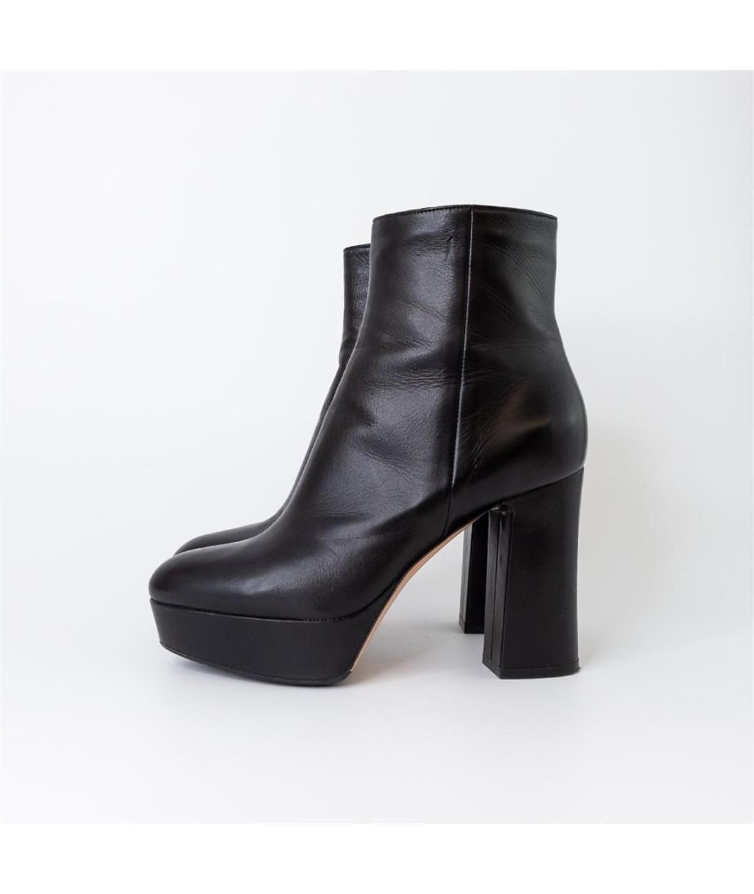 GIANVITO ROSSI Черные кожаные ботильоны, фото 5