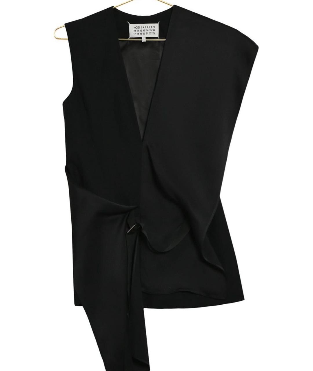 MAISON MARGIELA Черный шерстяной жилет, фото 4