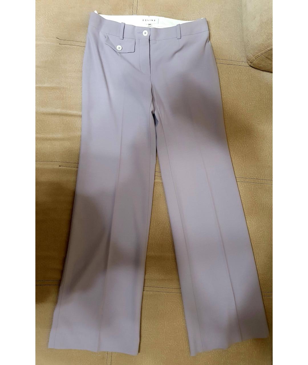CELINE PRE-OWNED Шерстяные прямые брюки, фото 7