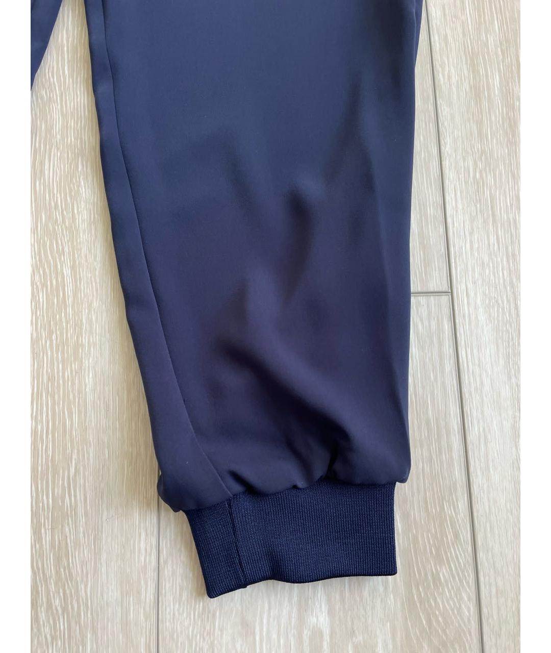 RALPH LAUREN Темно-синие полиэстеровые брюки узкие, фото 4