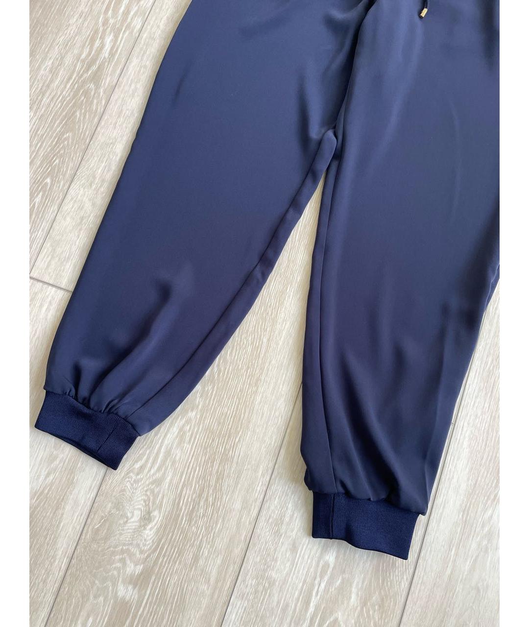 RALPH LAUREN Темно-синие полиэстеровые брюки узкие, фото 3