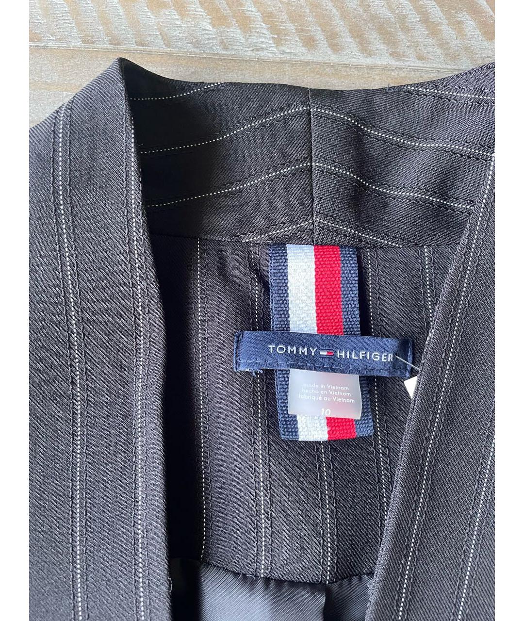 TOMMY HILFIGER Черный полиэстеровый жакет/пиджак, фото 3