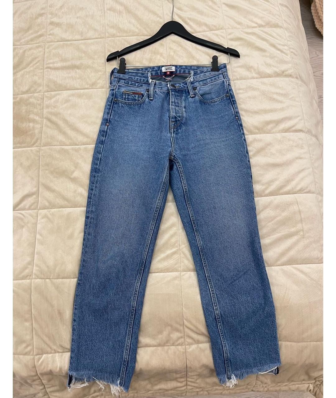 TOMMY HILFIGER Синие хлопковые прямые джинсы, фото 6