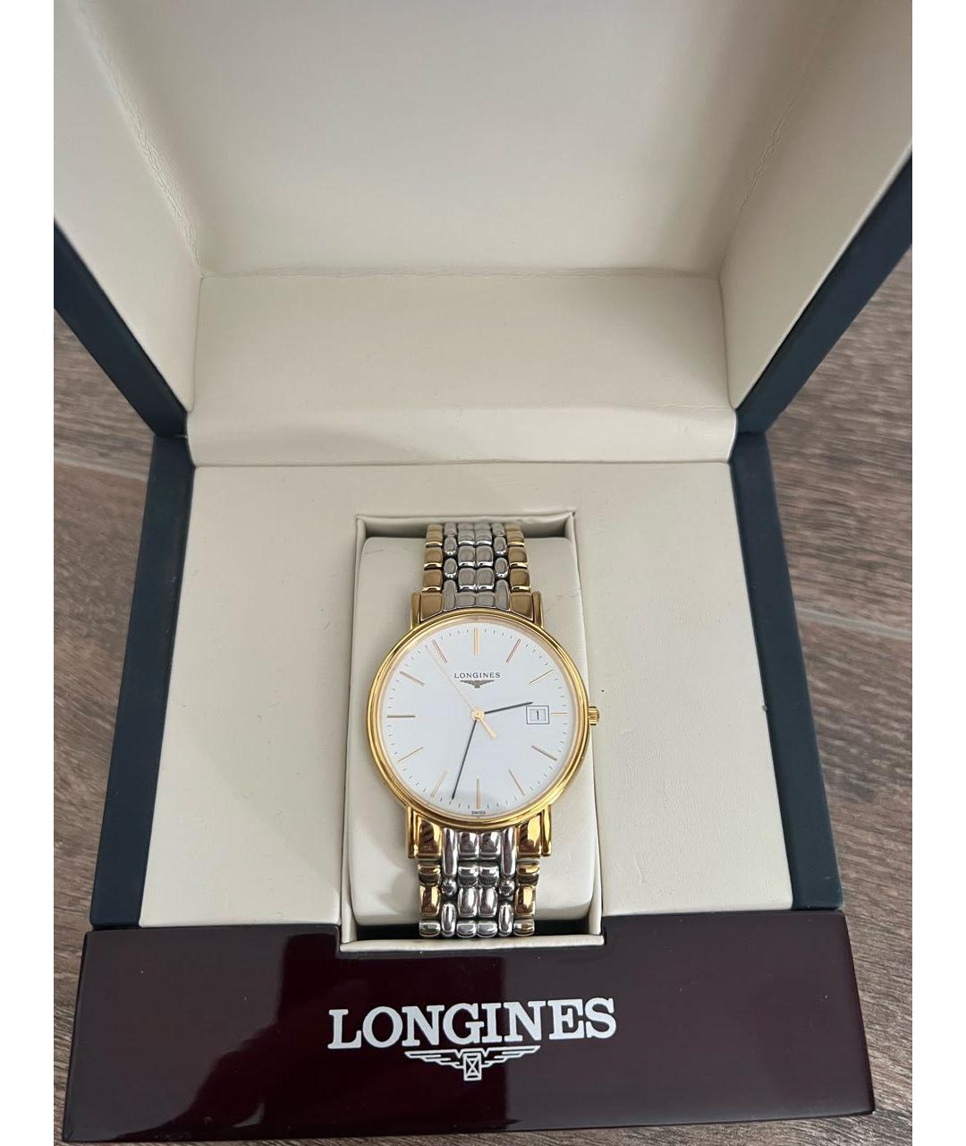 LONGINES Золотые стальные часы, фото 2