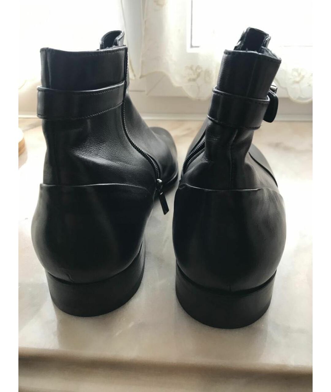 VALENTINO Черные кожаные высокие ботинки, фото 4