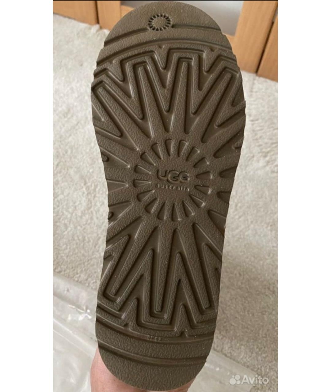 UGG AUSTRALIA Бордовые замшевые сапоги, фото 5