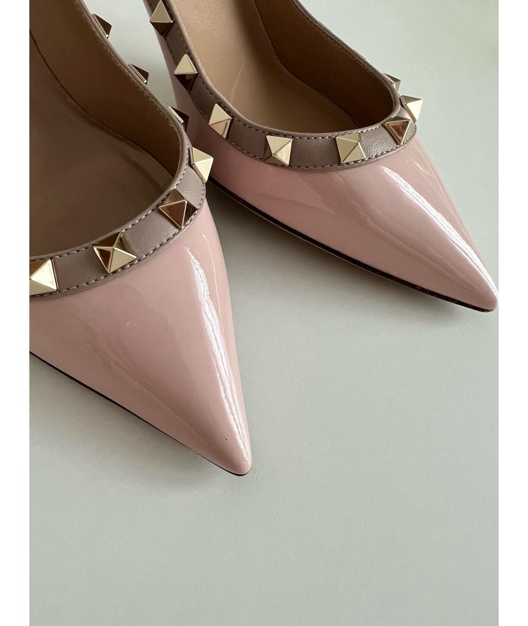 VALENTINO Розовые туфли из лакированной кожи, фото 6