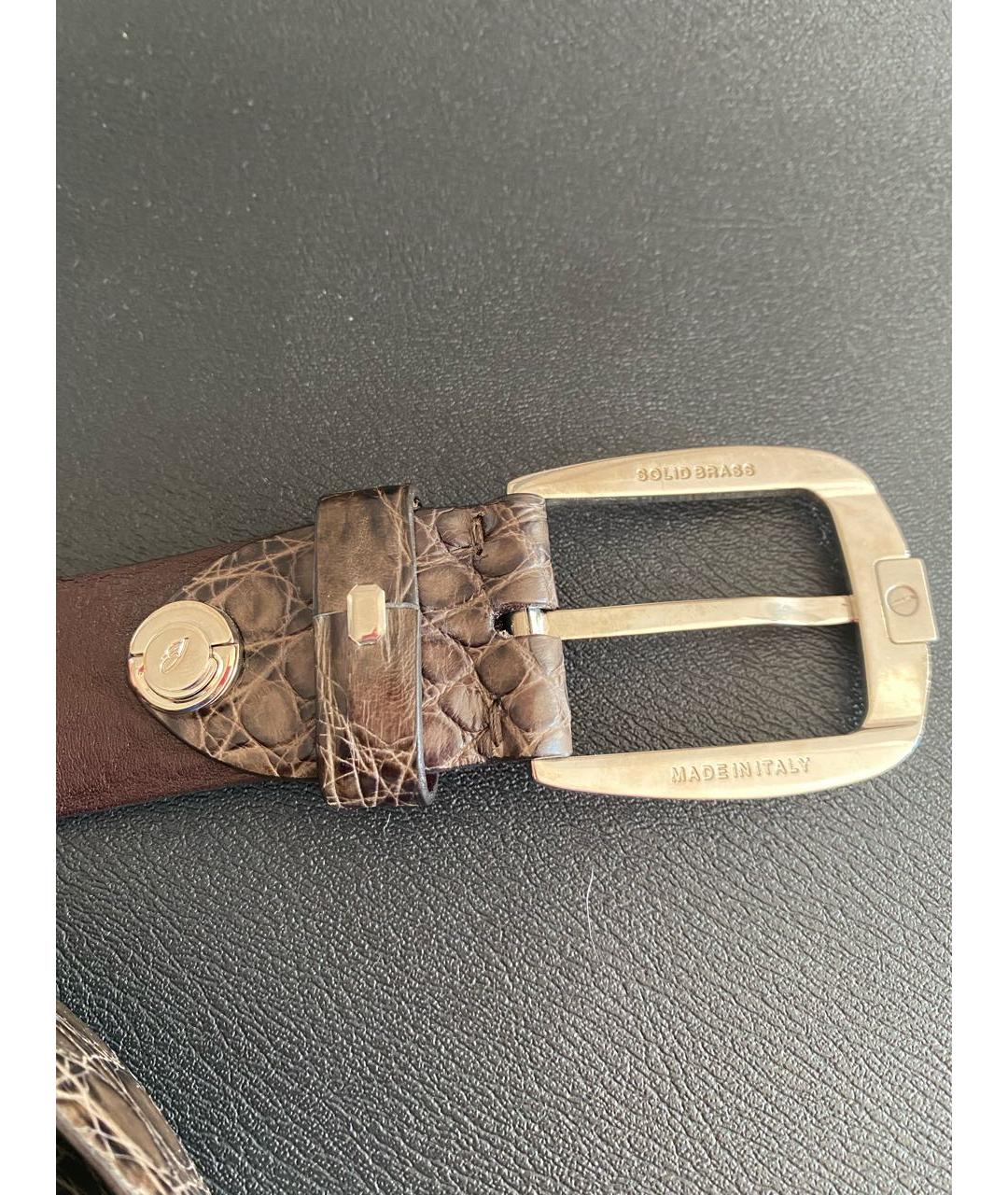 BRIONI Коричневый ремень из экзотической кожи, фото 6