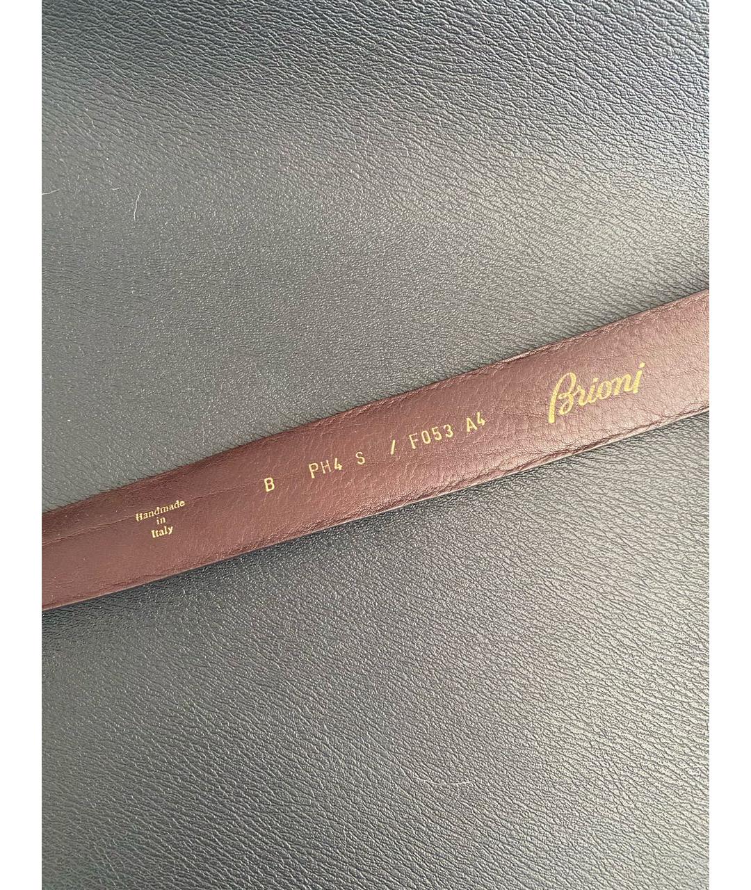 BRIONI Коричневый ремень из экзотической кожи, фото 3