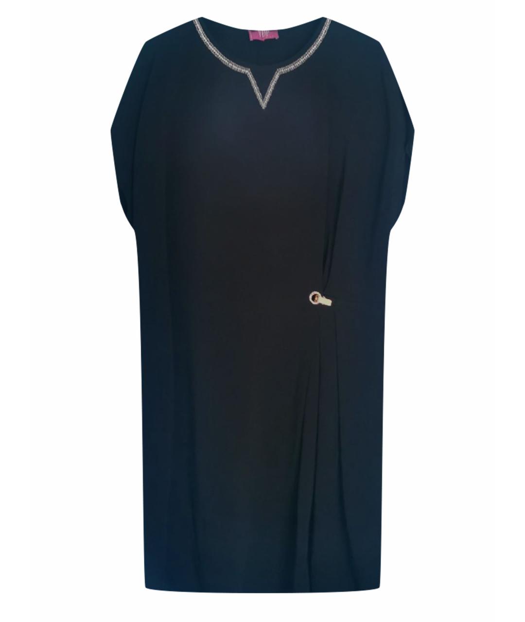VDP Черное вискозное коктейльное платье, фото 1