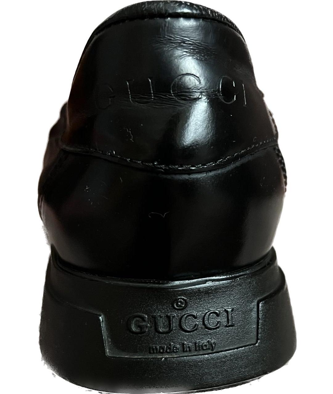 GUCCI Черные кожаные лоферы, фото 3
