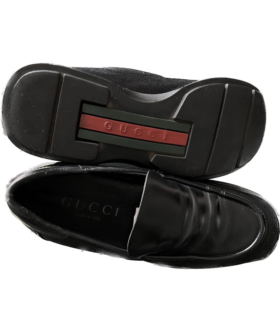 GUCCI Черные кожаные лоферы, фото 4