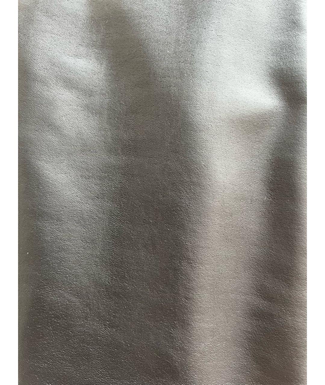 WOLFORD Черная полиуретановая юбка миди, фото 4