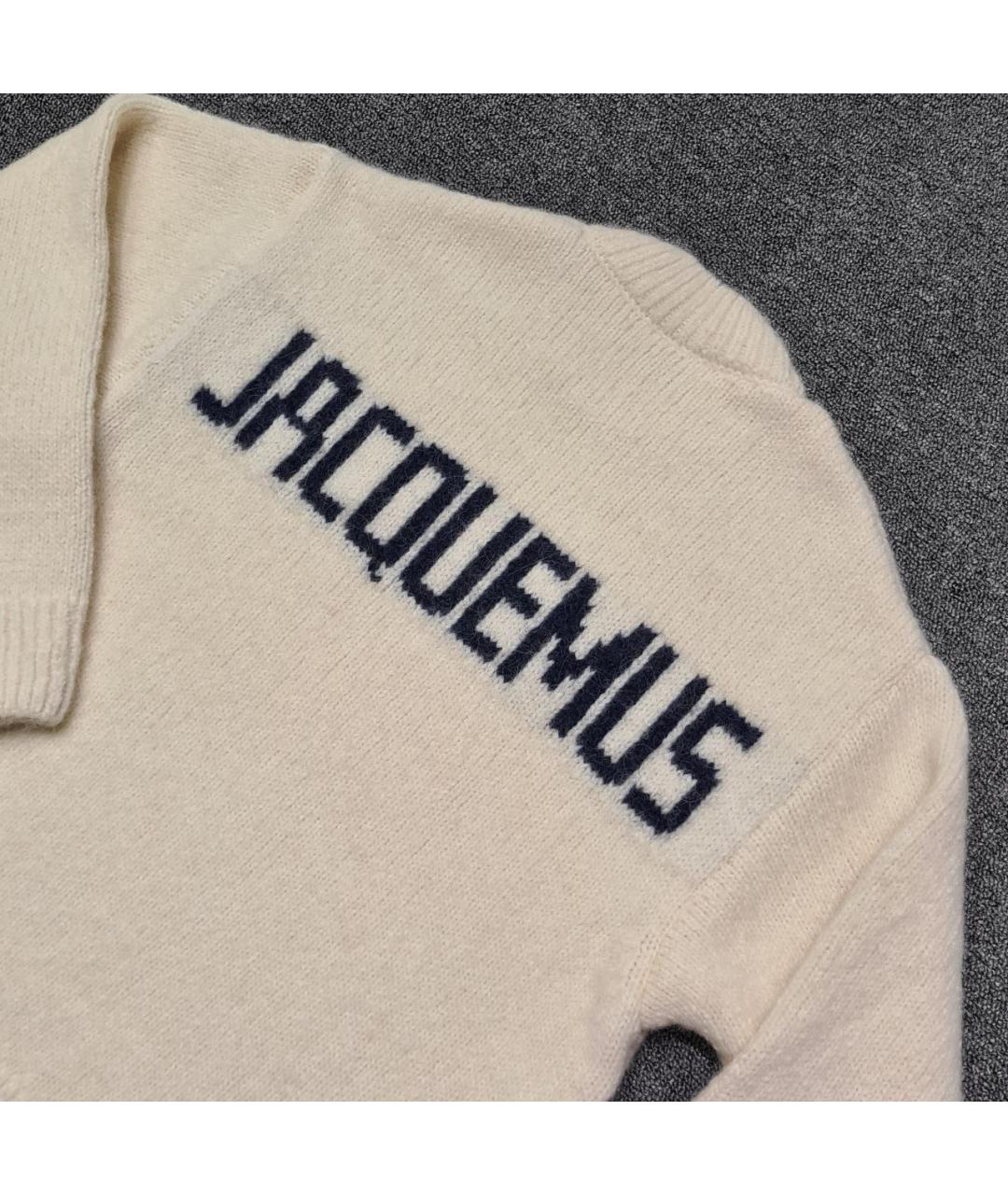 JACQUEMUS Белый шерстяной джемпер / свитер, фото 4