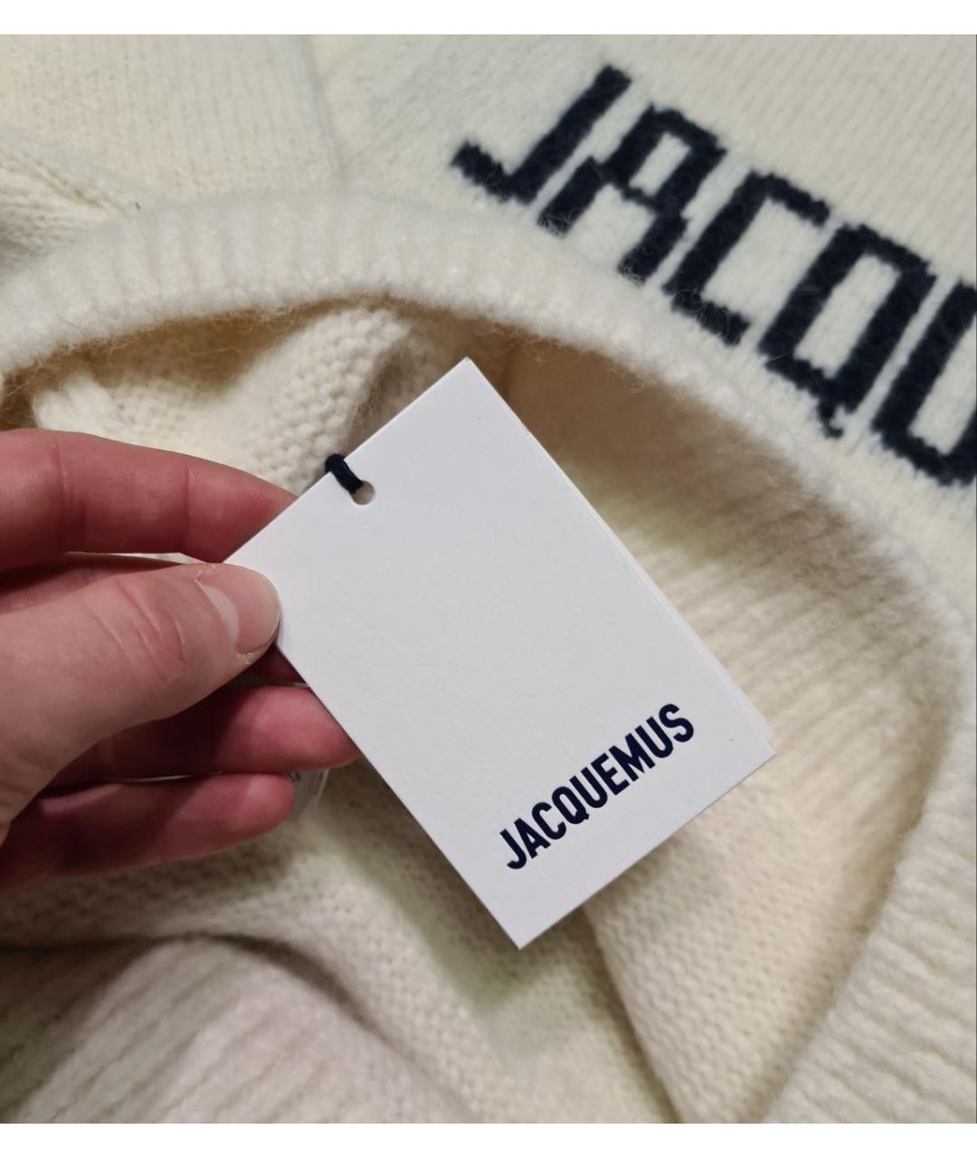 JACQUEMUS Белый шерстяной джемпер / свитер, фото 5