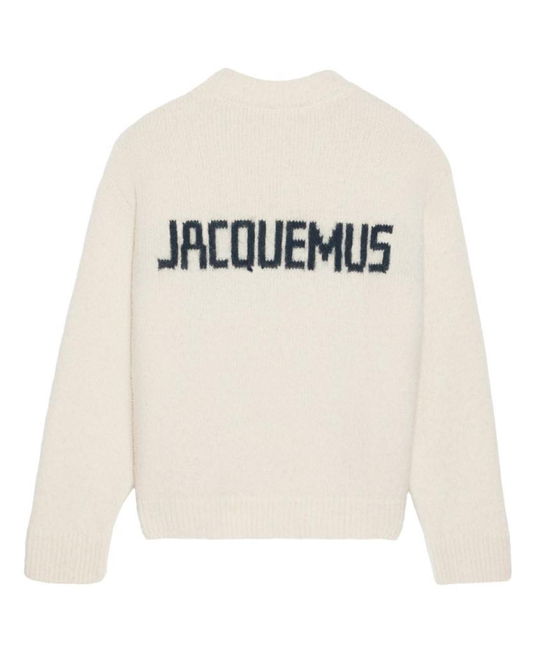 JACQUEMUS Белый шерстяной джемпер / свитер, фото 3
