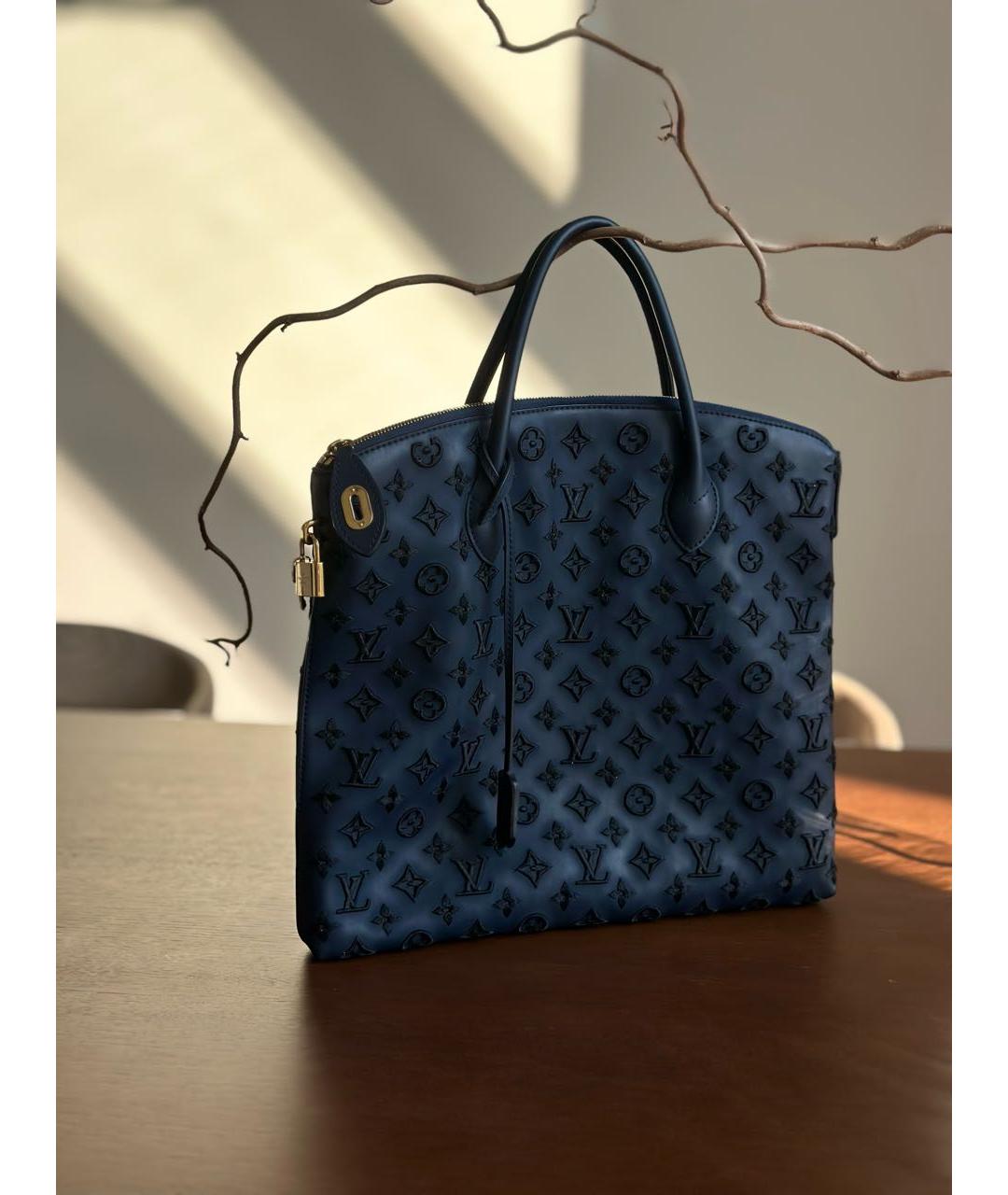 LOUIS VUITTON Темно-синяя сумка с короткими ручками, фото 2