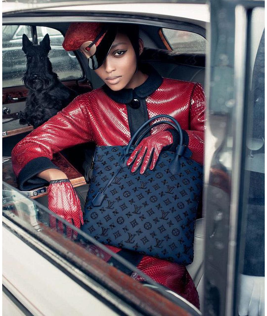 LOUIS VUITTON Темно-синяя сумка с короткими ручками, фото 6