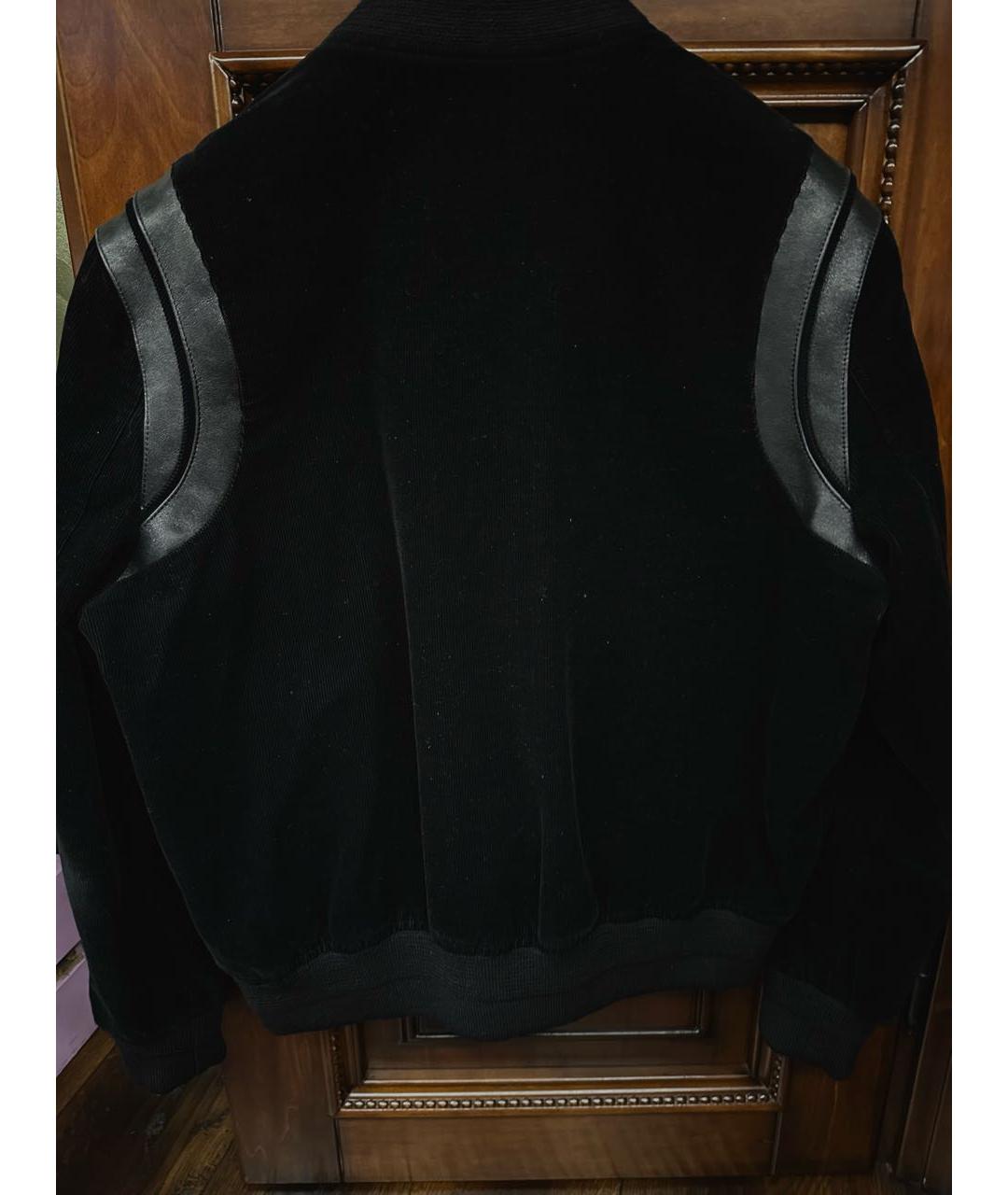 SAINT LAURENT Черная велюровая куртка, фото 2