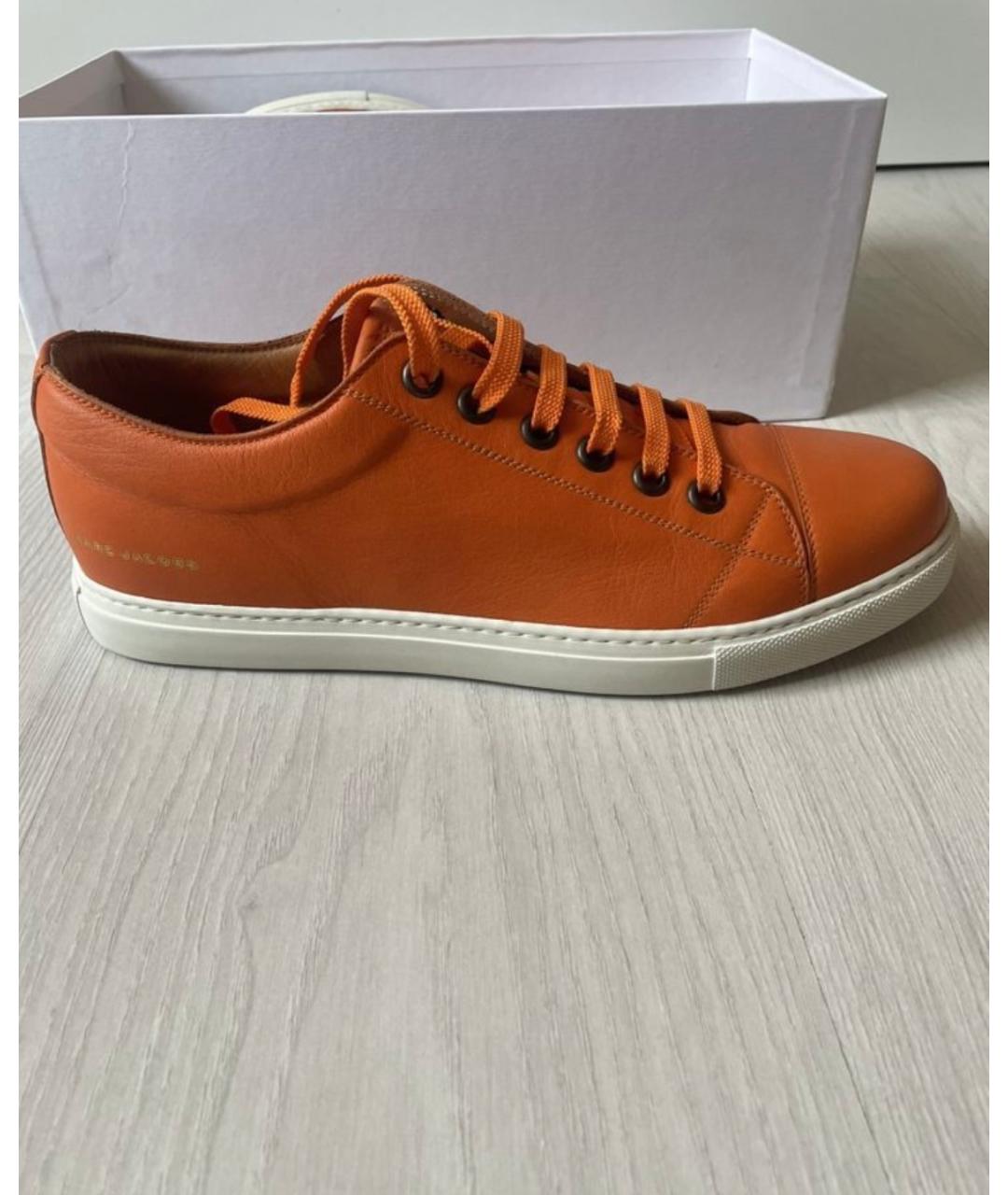 MARC JACOBS Оранжевое кожаные низкие кроссовки / кеды, фото 2