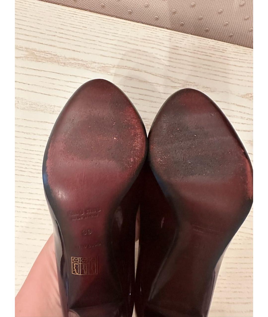 MIU MIU Бордовые туфли из лакированной кожи, фото 5