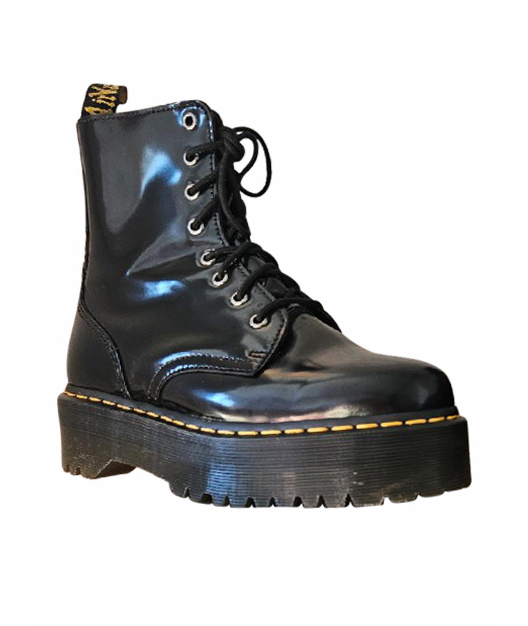 DR. MARTENS Черные ботинки из лакированной кожи, фото 1