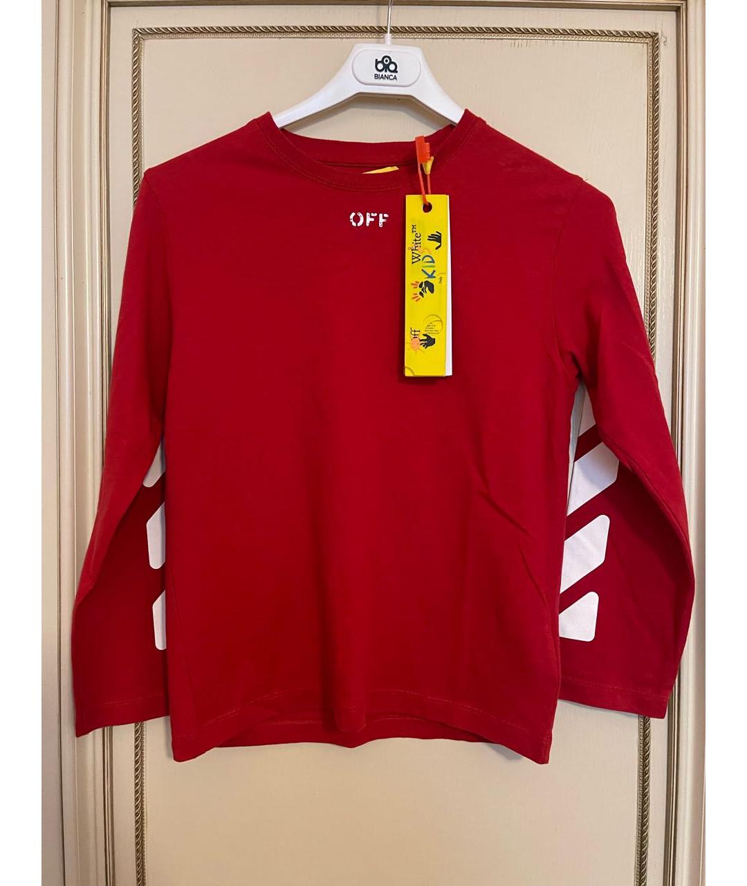 OFF-WHITE Красный хлопковый детская футболка / топ, фото 6
