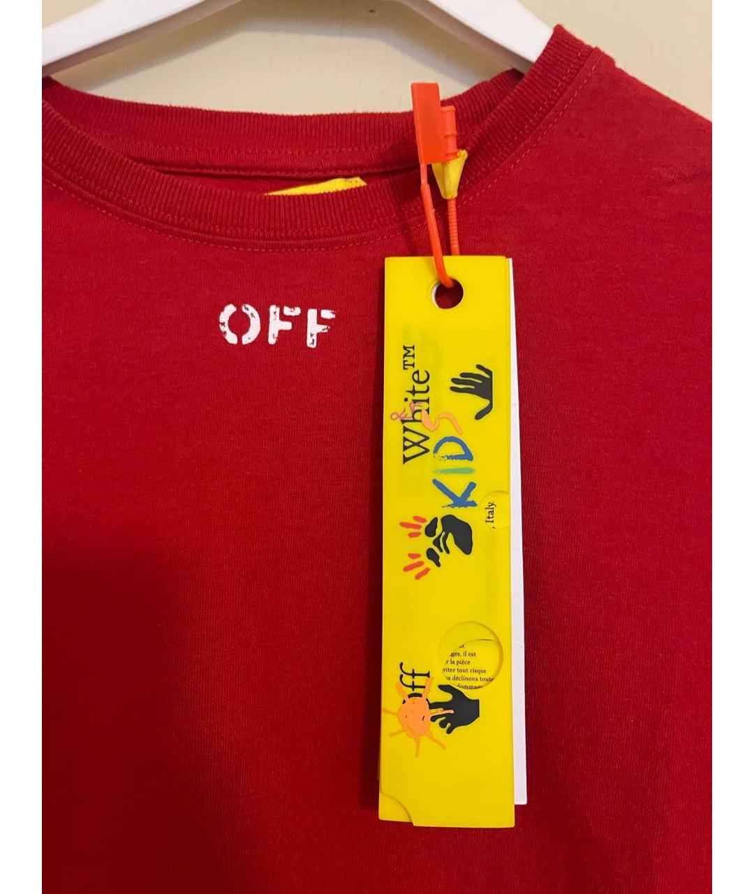 OFF-WHITE Красный хлопковый детская футболка / топ, фото 3