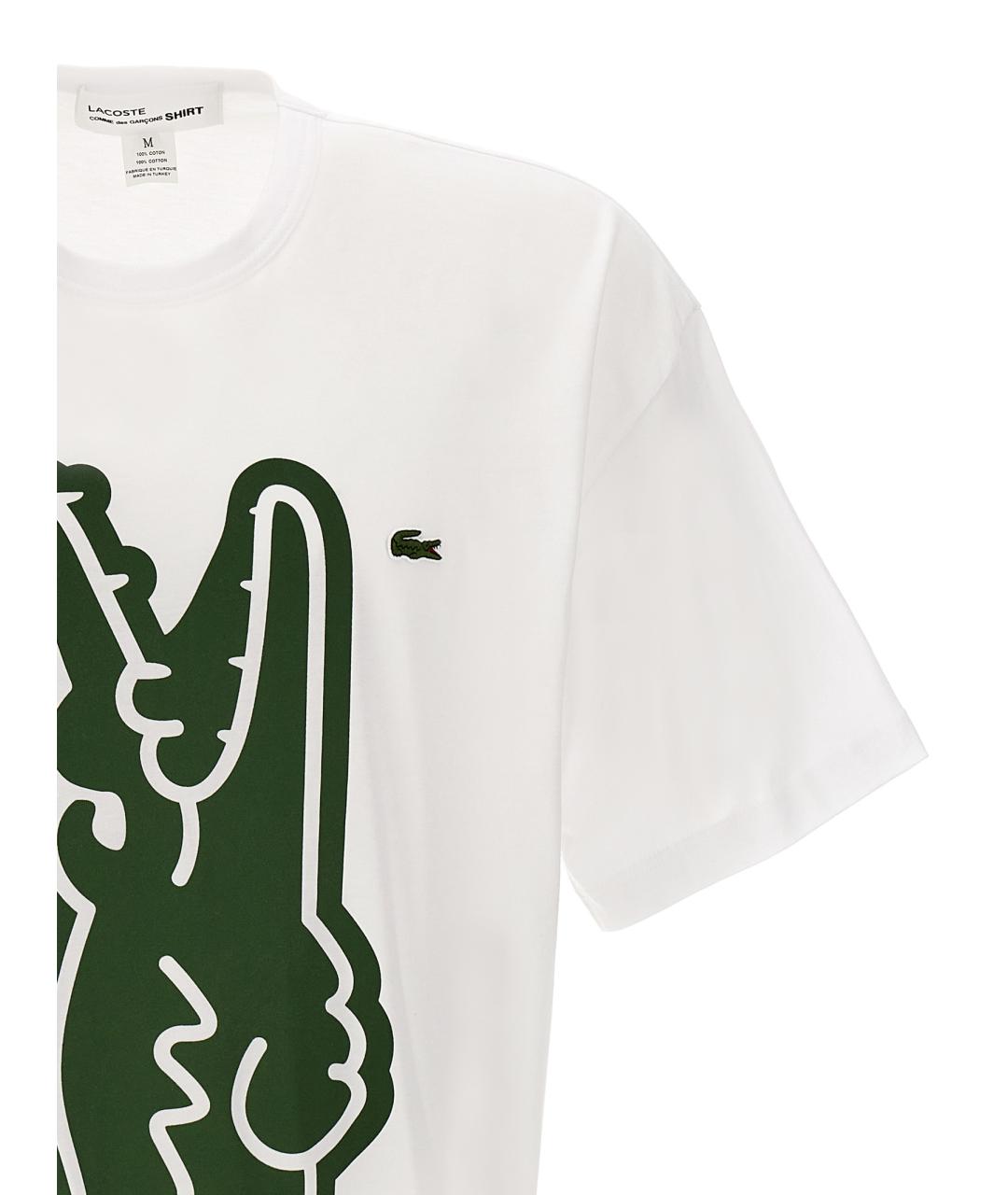 COMME DES GARÇONS SHIRT Белая хлопковая футболка, фото 3