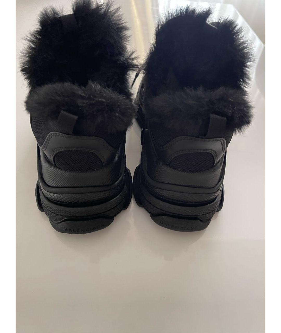 BALENCIAGA Черные кожаные кроссовки Triple S для женщин – купить в ...